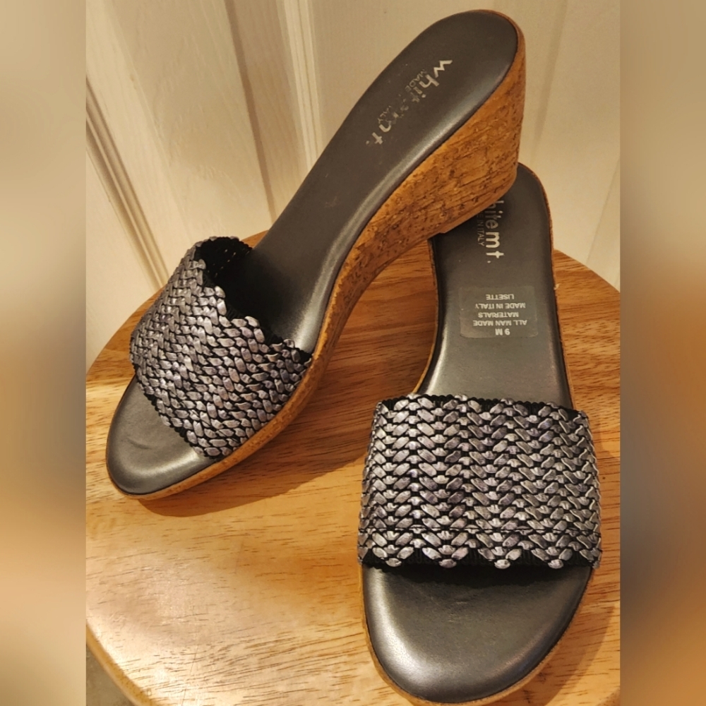 NWOT women's slip-on mule wedge